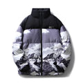 Manteau d'hiver de style coréen de couleur dégradée pour hommes 