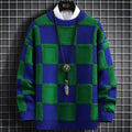 Men's Fall Korean Style Plaid Cashmere Sweatshirt