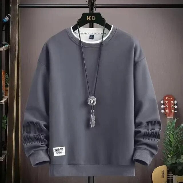 Men's Spring Autumn Korean Harajuku O-Neck Sweatshirt