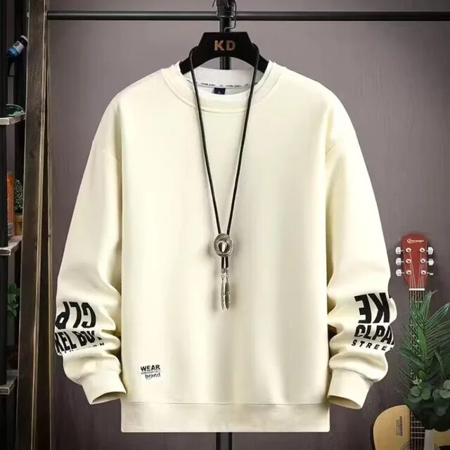 Men's Spring Autumn Korean Harajuku O-Neck Sweatshirt