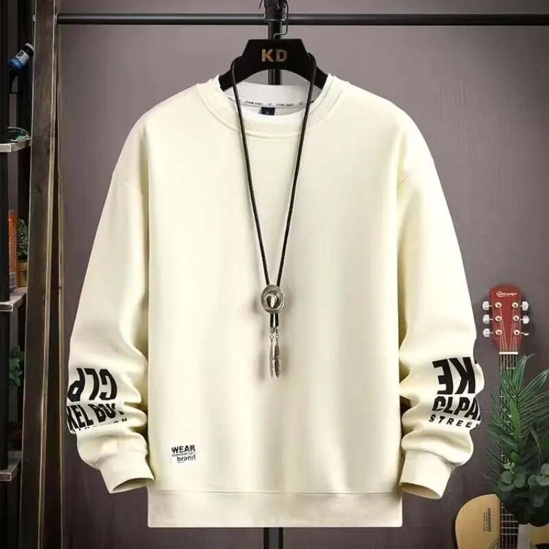 Men's Spring Autumn Korean Harajuku O-Neck Sweatshirt