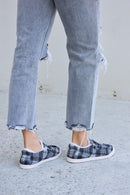 Forever Link Plaid Plush Flat Sneakers