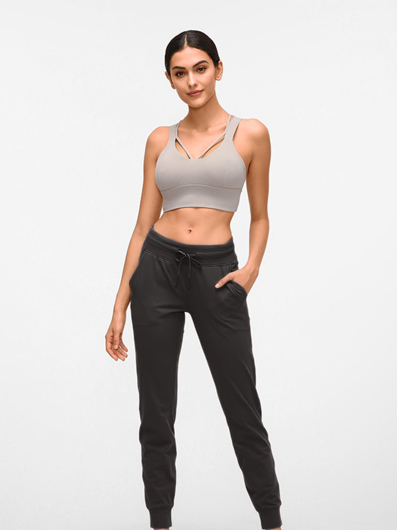 Joggers anudados con bolsillos de Double Take
