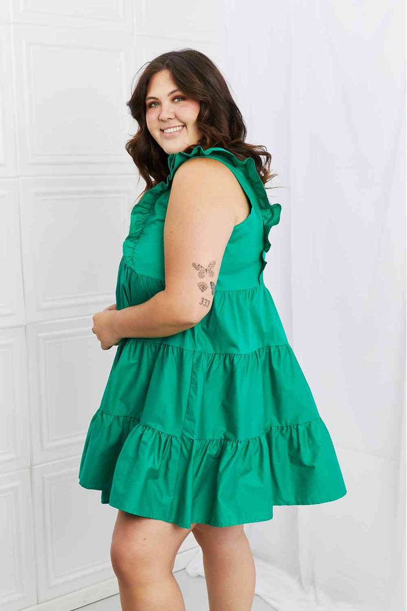 Vestido con volantes de tamaño completo para cita de juego de Hailey &amp; Co