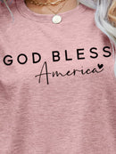 GOD BLESS AMERICA Graphic Short Sleeve Tee