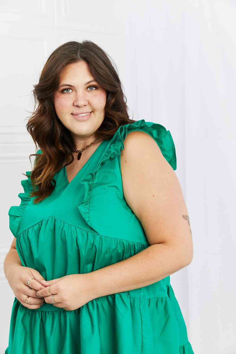 Vestido con volantes de tamaño completo para cita de juego de Hailey &amp; Co