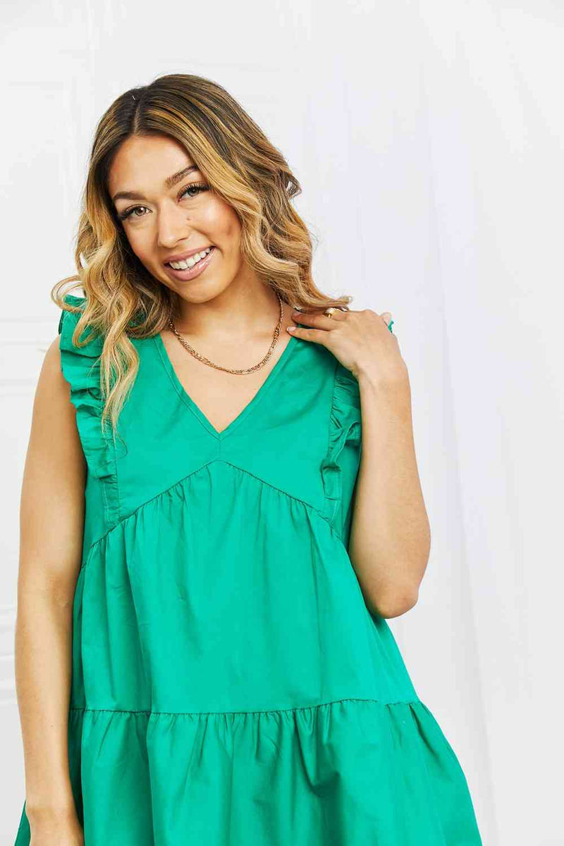 Vestido con volantes de tamaño completo para cita de juego de Hailey &amp; Co