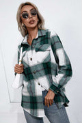 Camisa de franela a cuadros con botones