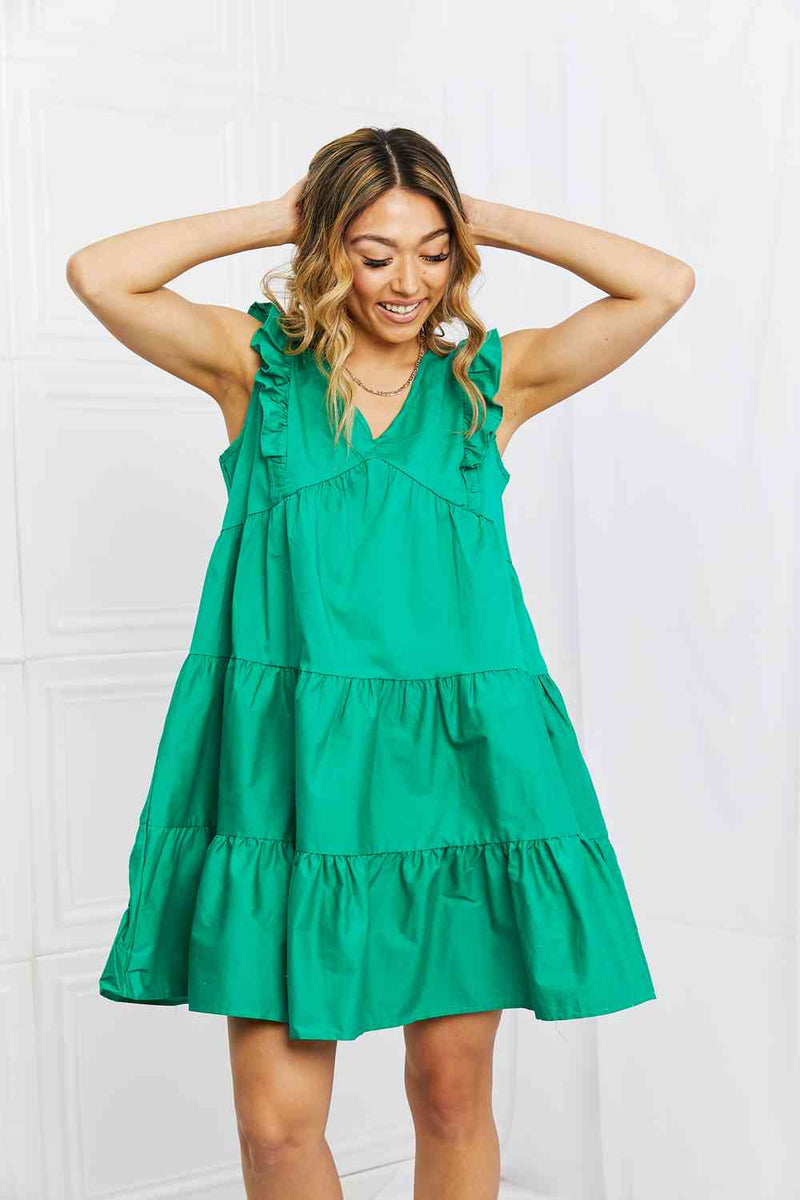 Vestido con volantes de tamaño completo para cita de juego de Hailey &amp; Co