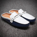 Men's Faux Leather Italian Style Backless Loafers