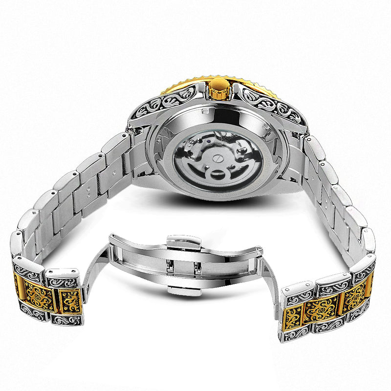 FORSINING Men's Tourbillon Skeleton Phase Watch