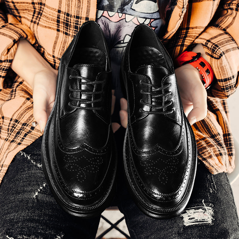 Men's Formal Split Leather Flat Loafers