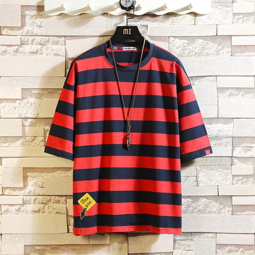 Men's Striped Summer Lightweight T-Shirt