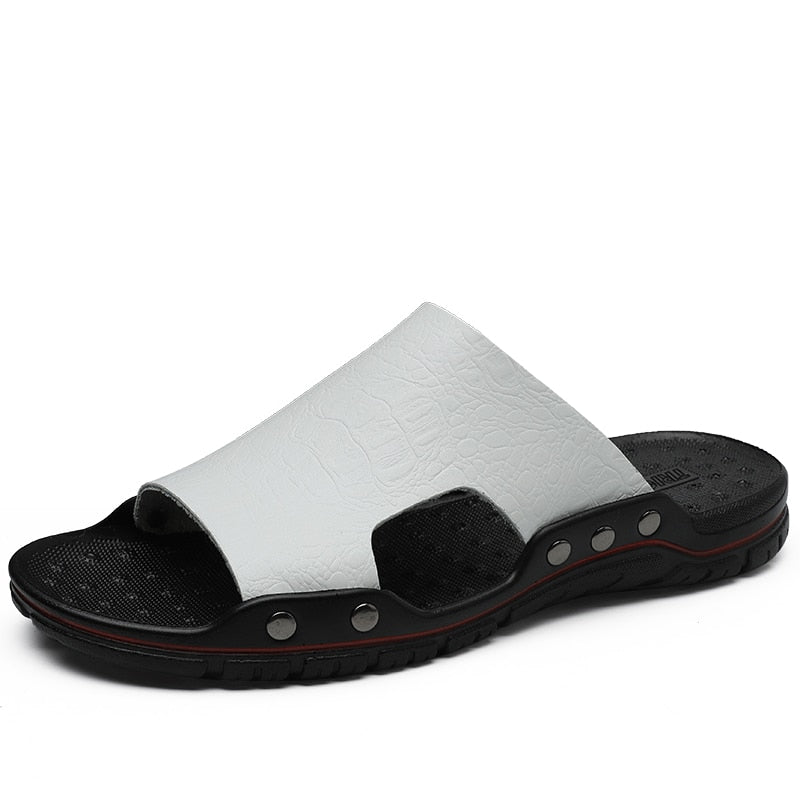 Sandalias casuales de cuero de imitación de verano para hombres