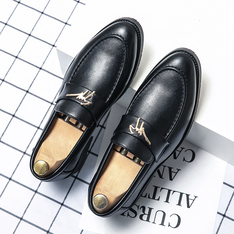 Men's Faux Leather Formal Wedding Loafers