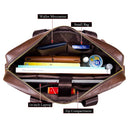 BULLCAPTAIN Men's Genuine Leather Business Briefcase bag