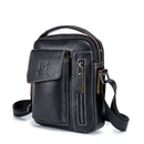 BULLCAPTAIN Men's Genuine Leather Crossbody Shoulder Bag