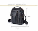 BULLCAPTAIN Men's Genuine Leather Crossbody Shoulder Bag