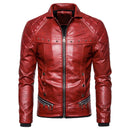 Men's Punk Style  PU Leather Fur Collar Jacket