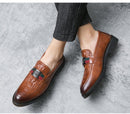 Men's Genuine Cowhide Leather Wedding Loafers