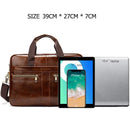 WEIXER Men's Genuine Leather Business Briefcase