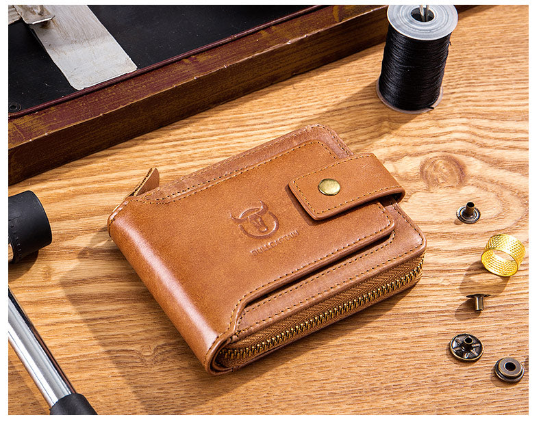 BULLCAPTAIN Men's Leather Wallet