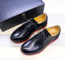 BREX Men's Lace-up Leather Non-Slip Sneakers