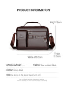 WEIXIER Men's PU Leather Travel Briefcase Bag