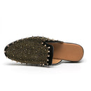 PHER Men's Designer Rivet Backless Loafers