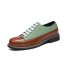 Men's Genuine Leather Lace Up Low Platform Oxfords