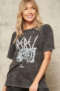A Mineral Washed Graphic T-shirt - AM APPAREL