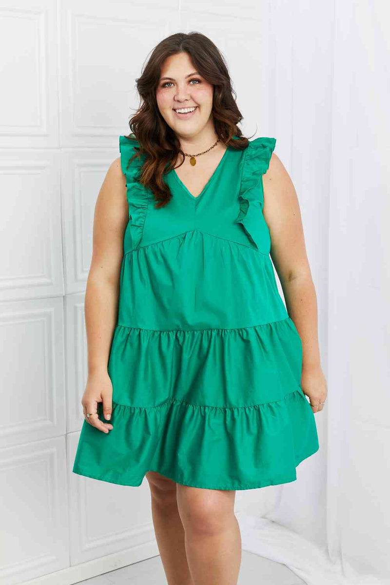 Vestido con volantes de tamaño completo para cita de juego de Hailey &amp; Co