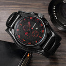 CURREN Luxury Men's Leather Strap Watch - AM APPAREL