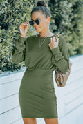 Drop Shoulder Pencil Hem Dress - AM APPAREL