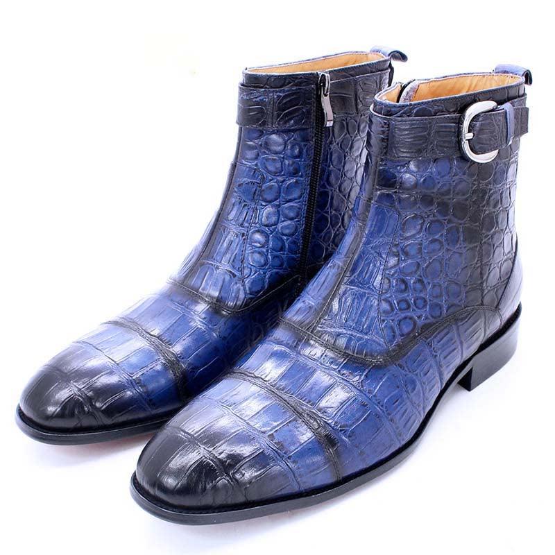 DW Men's Genuine Leather Cowboy Boots - AM APPAREL