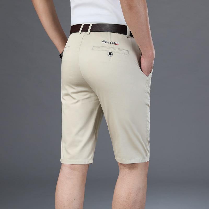 Men's Casual Elastic Slim Fit Shorts - AM APPAREL