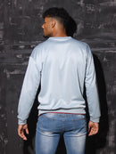 Men's Casual Solid Color O-neck Sweatshirt - AM APPAREL