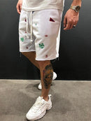 Men's Casual Tide Embroidery Loose Fit Shorts - AM APPAREL