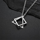 Men's Creative Geometric Square Pendent Necklace - AM APPAREL