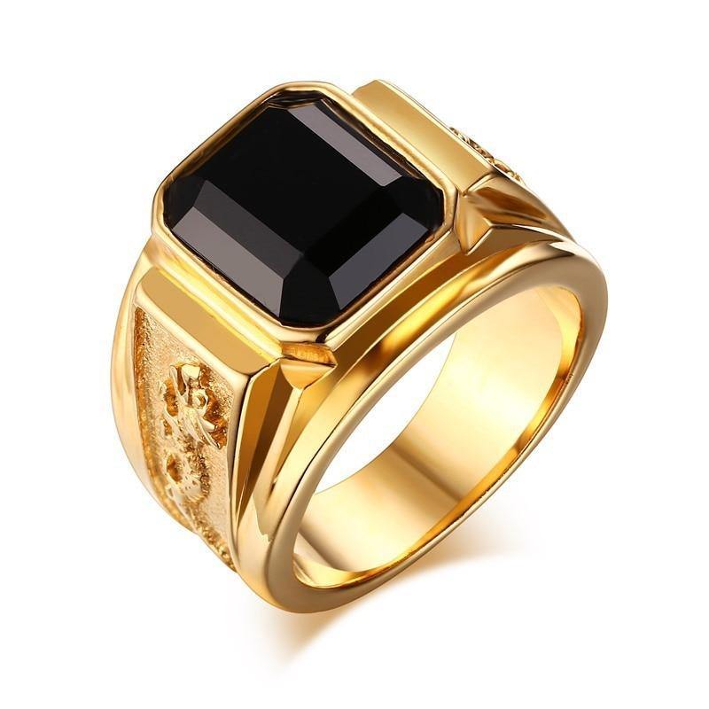 Men's Dragon Gold Color Ring - AM APPAREL