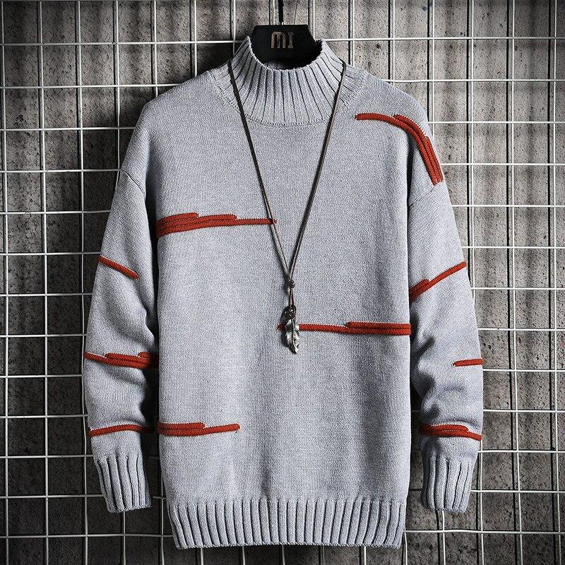 Men's Fall Solid Colored Turtleneck Sweater - AM APPAREL