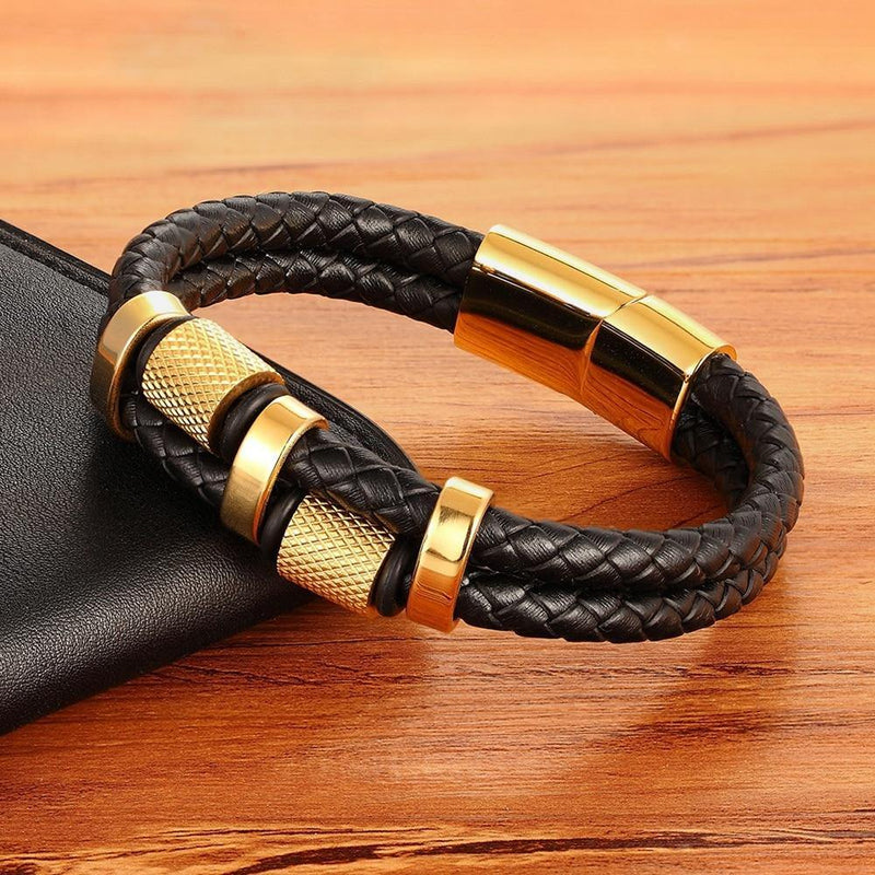 Men's Fashion Leather Bracelet - AM APPAREL