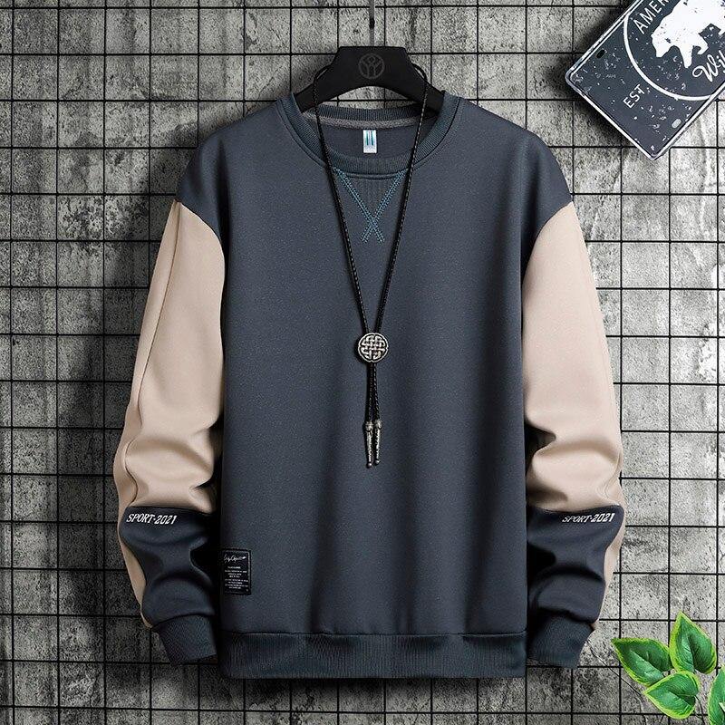 Men's Fashion Patchwork Pullover - AM APPAREL