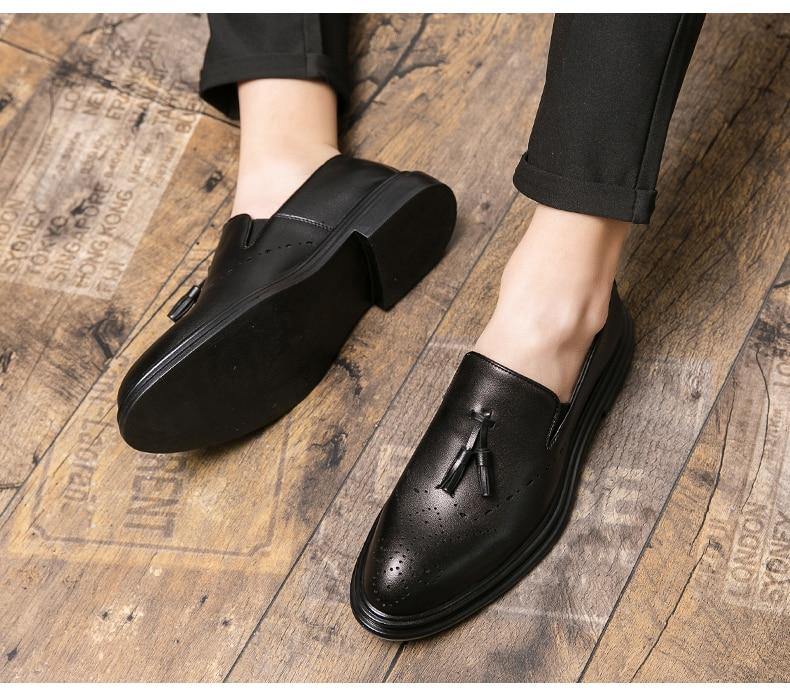 Men's Formal Faux Leather Oxford Shoes - AM APPAREL