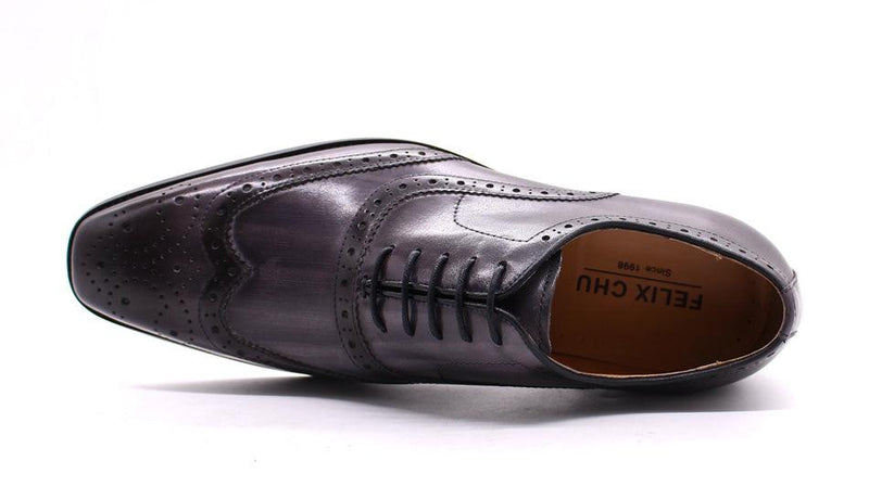 Men's Genuine Leather Brogue Business Oxford Shoes - AM APPAREL