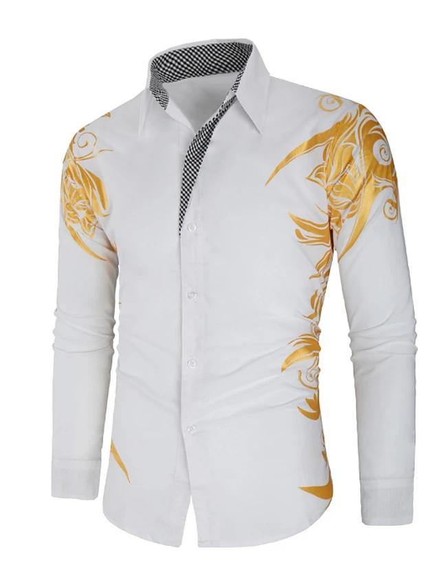 Men's Geometric Stylish Light Weight Floral Shirt - AM APPAREL