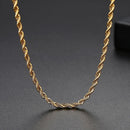 Men's Long Fashion Necklace - Gold Color - AM APPAREL