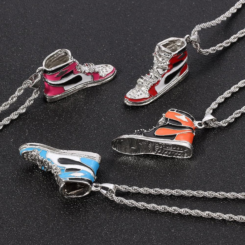 Men's Mini Sneaker Pendant Necklace - AM APPAREL