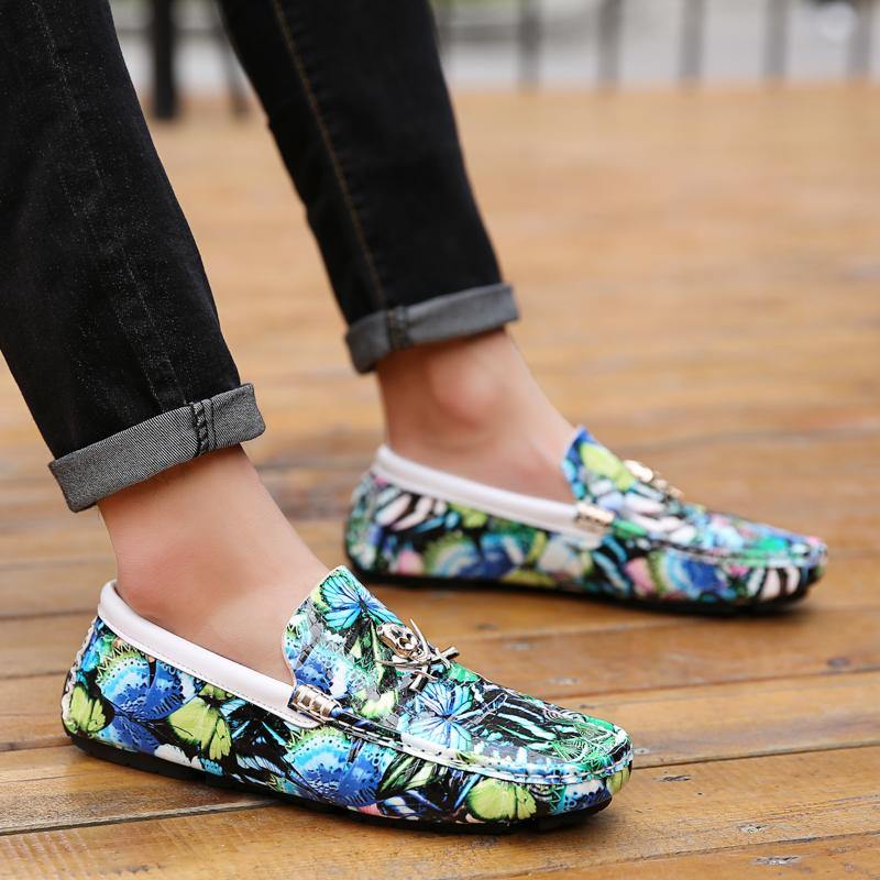 Men's New Colorful Trendy British Loafers - AM APPAREL