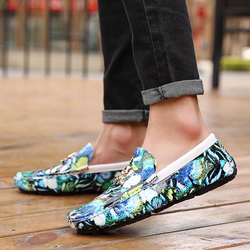 Men's New Colorful Trendy British Loafers - AM APPAREL